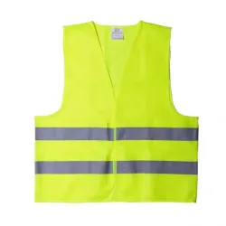 Veiligheidsvest-reflectie en opdruk BHV geel