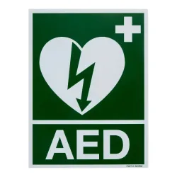 AED Sticker groen pictogram 15x20cm