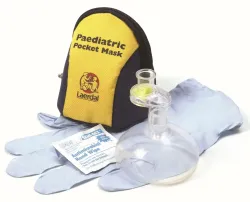Laerdal Paediatric Pocket Mask draagtas blauw-geel