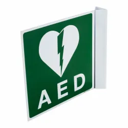 Haaks bordje AED - 15x15cm - Polyprop