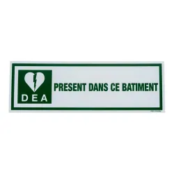 Sticker "DEA present dans ce batiment" - 30x10cm - Vinyl