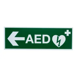 Bordje AED Pijl Links - 30x10cm - Polyprop