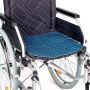 Incontinentie rolstoelkussen, bekleed 44 x 44 cm (blauw/ groen)
