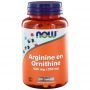 NOW Arginine & Ornithine 500/250 mg