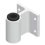 Muurbeugel aluminium, wit gecoat, Ø 18 mm, schroefdraad aan de zijkant, 80 x 80 x 70 mm