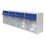 Spuit- en canuleautomaat 2 compartimenten | lichtgrijs, met transparante handvatten | 600 x 245 x 355 mm (B x D x H)