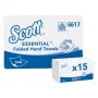 Scott ESSENTIËLE handdoeken 1-laags, wit, klein, interfold | 21 x 20 cm