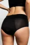 Gentle Day Boyshort low rise maat L zwart teen period