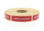 Blockland Strooketiket omschudden rood 44 x 11mm