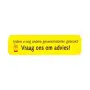 Spruyt Hillen Zelfzorgsignaal sticker geel -Indien..vraag advies