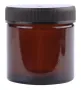 Helios Holland Zalfpot/cremepot incl deksel amber bruin glas 60ml