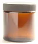 Helios Holland Zalfpot/cremepot incl deksel amb bruin glas 120ml