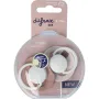 Difrax Fopspeen glow dynamic 6-18 mnd ivory/blush