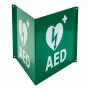 Panoramabord groot aluminium met AED logo (Ilcor)