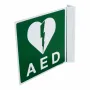 Haaks bordje AED - 15x15cm - Polyprop