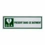 Bordje "DEA present dans ce batiment" - 30x10cm - Polyprop
