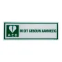 Bordje "AED in dit gebouw aanwezig" - 30x10cm - Polyprop